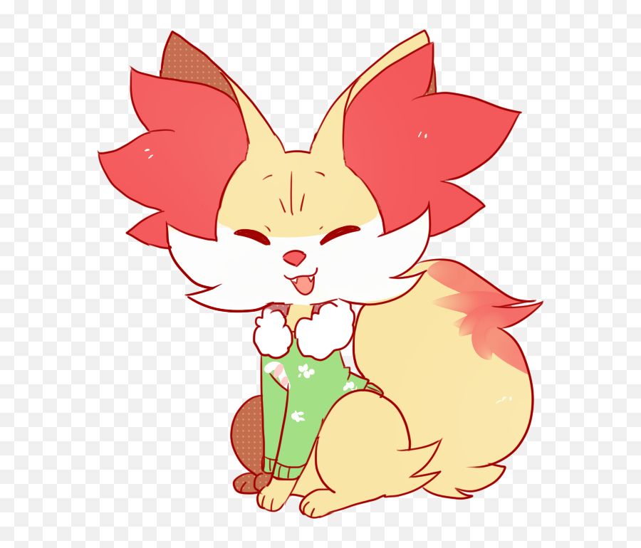 Fennekin - Fennekin Cute Emoji,Fennekin Happy Emotion