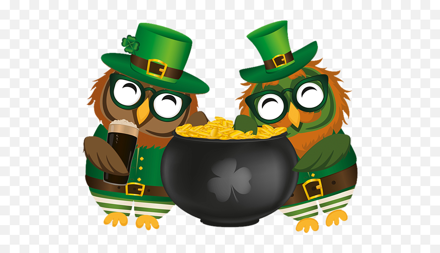 Luck Of The Irish St Patricks Day Owl Greeting Card For Sale Emoji,St Patrick's Day Emoticons For Facebook