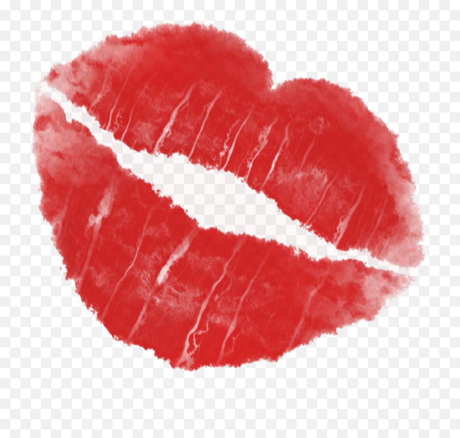 Download Hd Kiss Clipart Puckered Lip - Lipstick Print Portable Network Graphics Emoji,Kiss Emoji Transparent Background