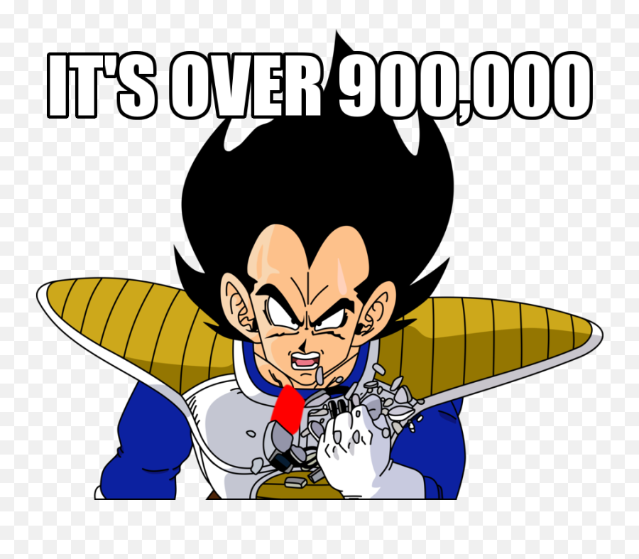 Itsover900000 07 Vegeta Nappa Bulma Goku Cartoon - Dragon Meme É Mais De 8 Mil Emoji,Vegeta Emoji