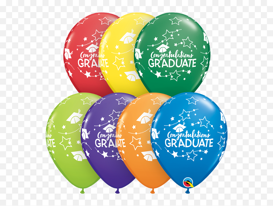 Congratulations Graduate Stars Balloons - Balloon Emoji,Emoji Birthday Party Plates