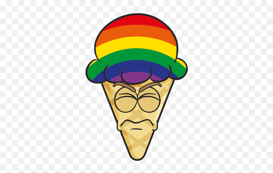 Gay Pride Ice Cream Cone Emoji Stickers Messages Sticker - 3 Happy,Emoji Stickers At Target