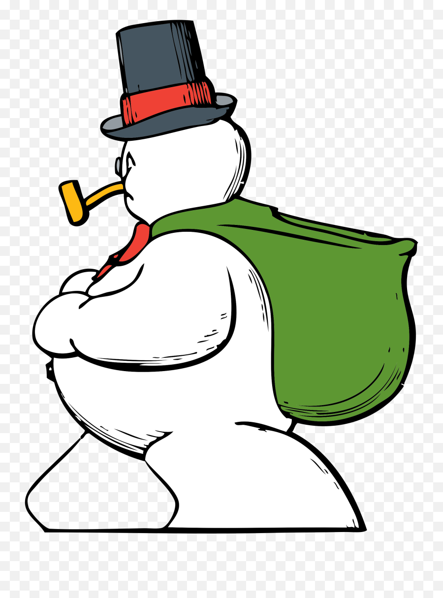 Clipart Snowman Hat Clipart Snowman - Snowman Side View Emoji,Snowman Emoji Pillow
