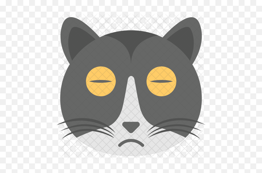 Cat Emoji Icon Of Flat Style - Soft,Confused Cat Emoji