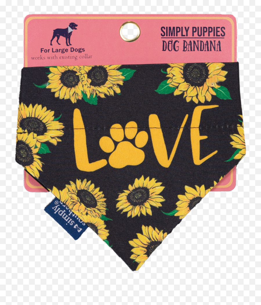 Simply Southern Dog Bandana Sunflower Love - Mat Emoji,Dog With Glasses Emojis