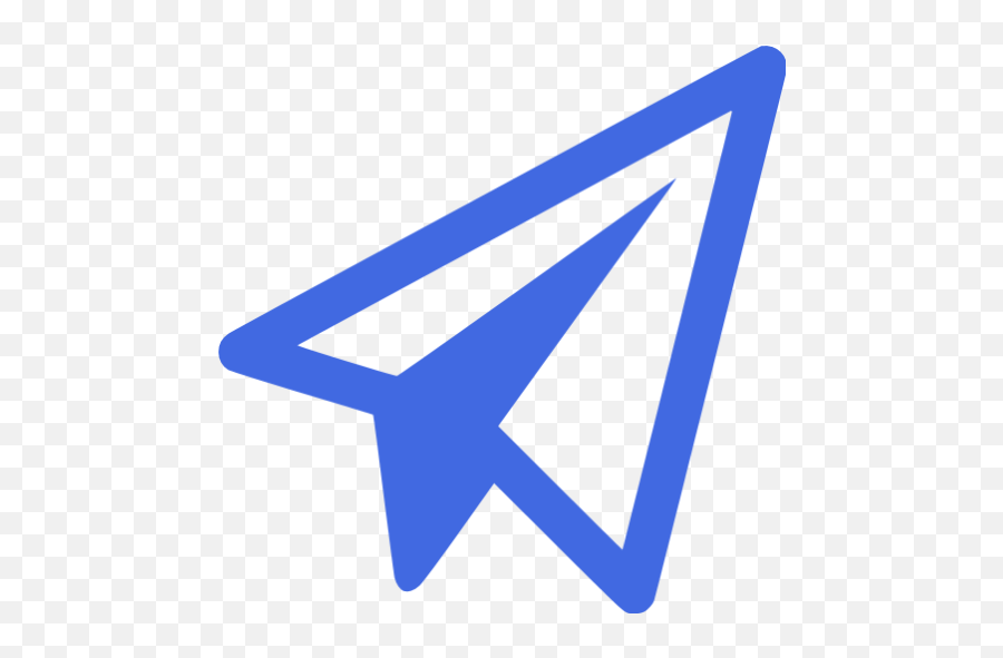 Royal Blue Paper Plane Icon Emoji,Paper Plane Emoticon