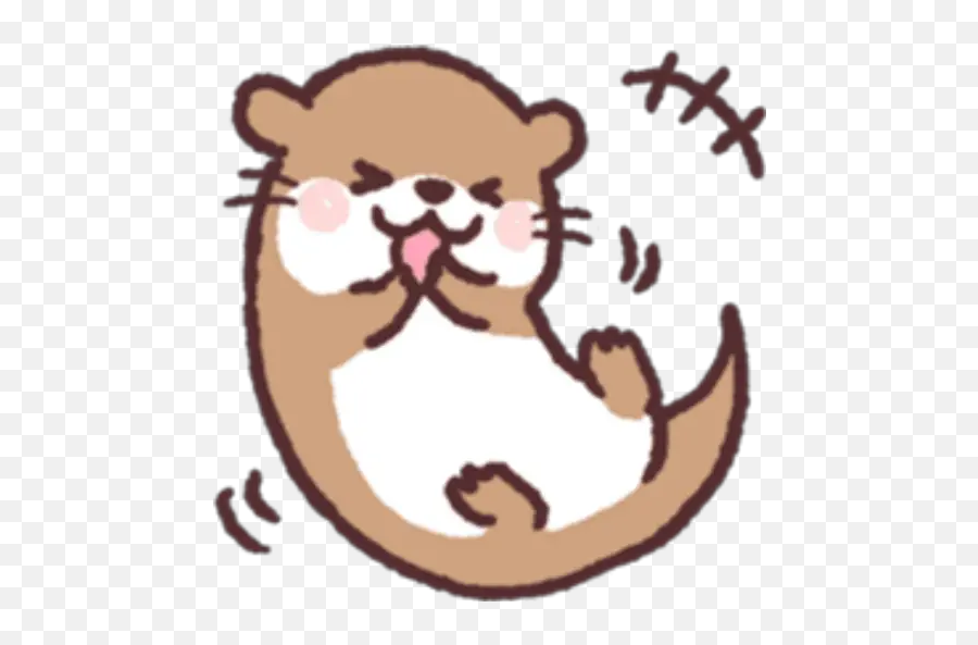 Cute Little Otter Stickers For Whatsapp - Cute Little Otter Stickers Emoji,Otter Emoji