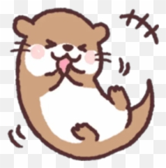 Cute Little Otter Stickers For Whatsapp - Cute Little Otter Stickers Emoji,Otter Emoji