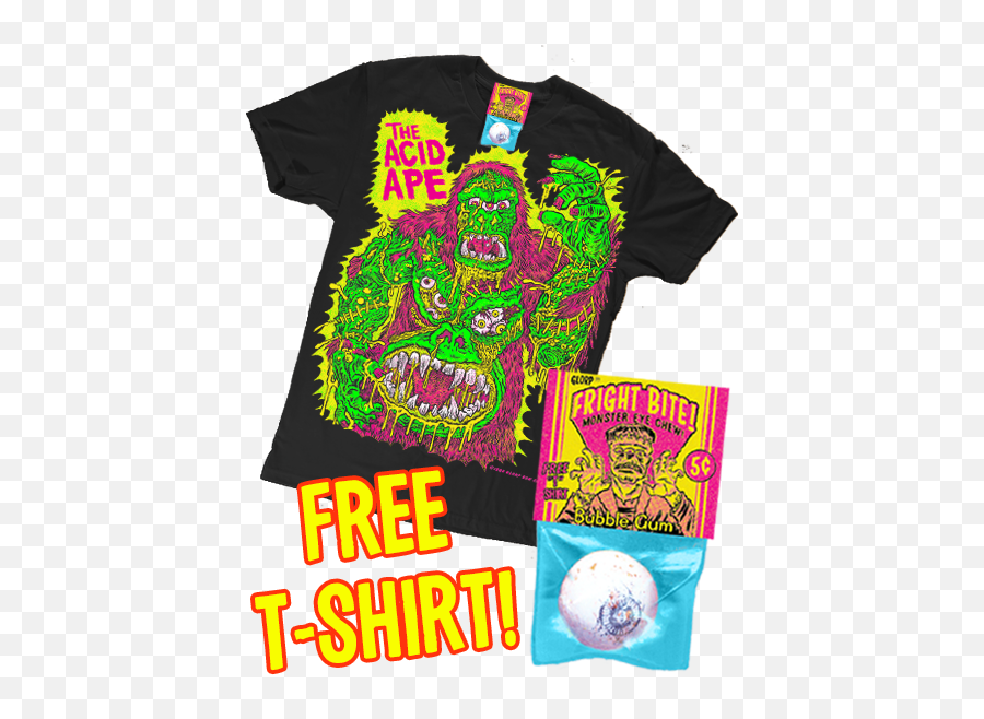 Glorp Extreme With Free Garbage Gobbler T - Shirt Glorp Gum Emoji,Emojis Blowing Bubble Gum