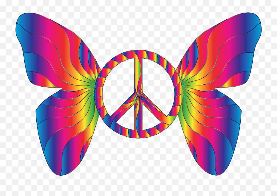 Peace Sign Clipart Groovy - Butterfly Peace Sign Png Peace Sign Clipart Emoji,:v Sign Emoji