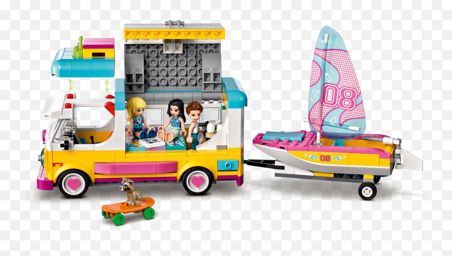 Forest Camper Van And Sailboat 41681 - Lego Friends Sets 41681 Emoji,Sailing Emojis