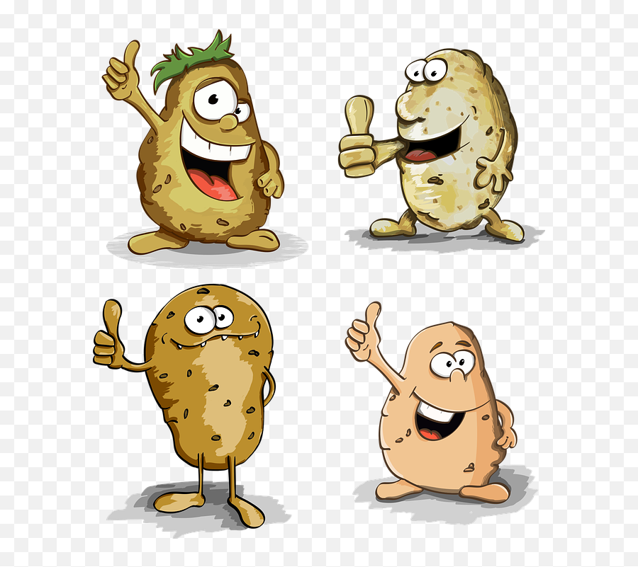 Potato Thumbs Up Potatoes - Gambar Umbi Umbian Kartun Emoji,Potaote Emoji