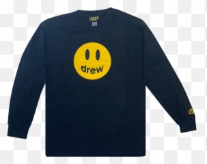 Drew House Mascot Long - Sleeve Tee U0027blacku0027 Drew House Comfort Colors Midnight Long Sleeve Pocket Emoji,Long Neck Emoticon