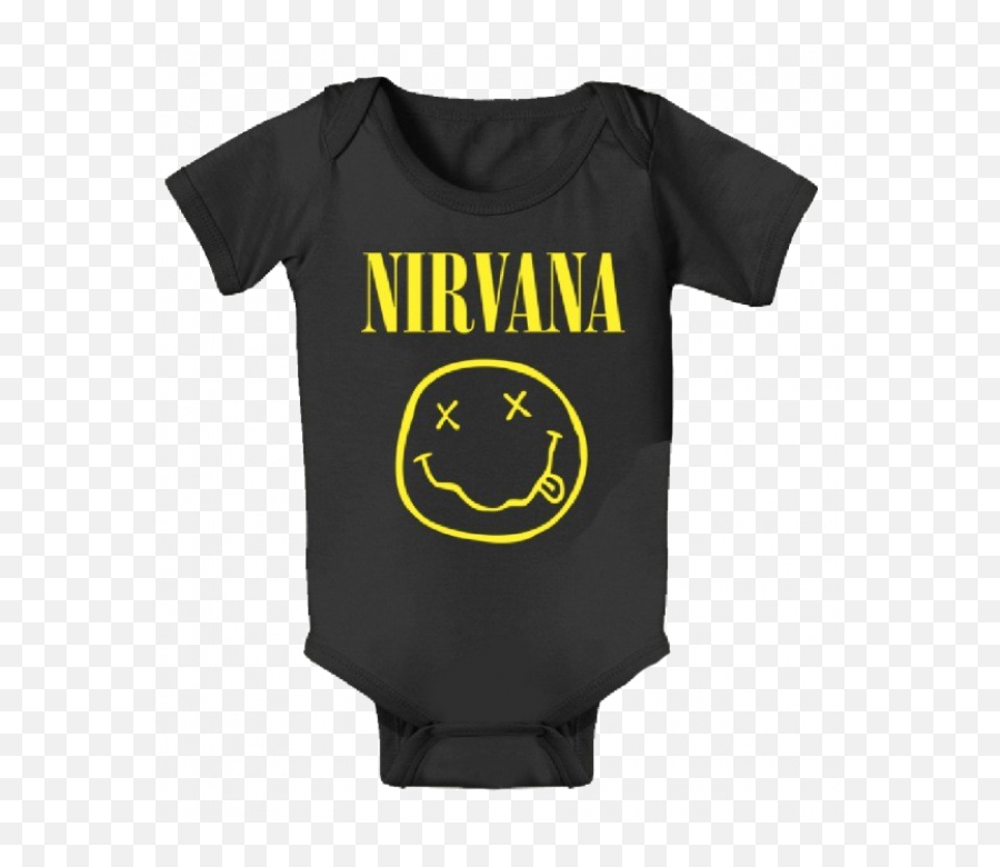 Nirvana Baby Onesie Smiley Baby - Nirvana Smiley Face Logo Emoji,Rock On Emoticon