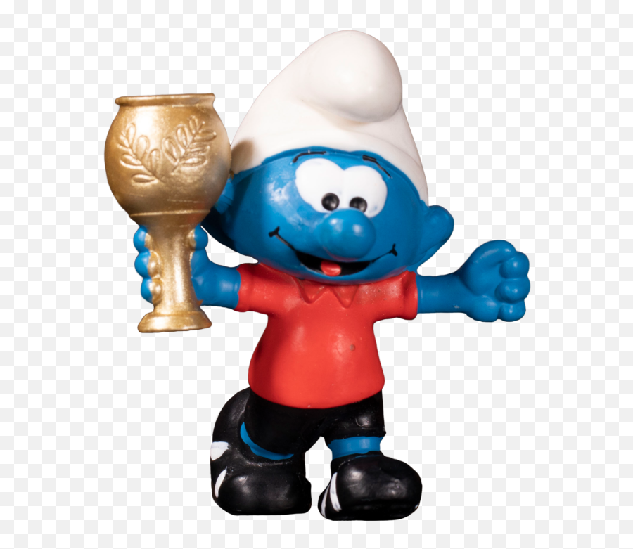 The Smurfs - Football Smurf With Trophy 2u201d Figure Fictional Character Emoji,Emotion Figurine