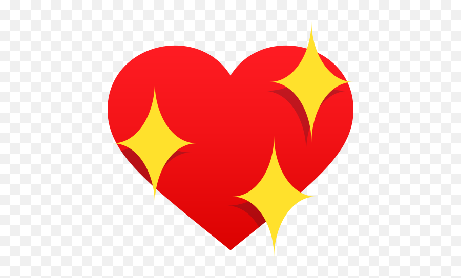 Emoji Heart With Sparkling Stars Wprock - Sparkling Heart Emoji Png,Orange Heart Emoji