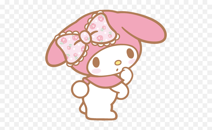 Pin Em My Melody - Transparent Hello Kitty Png Aesthetic Emoji,Senpai Emoji