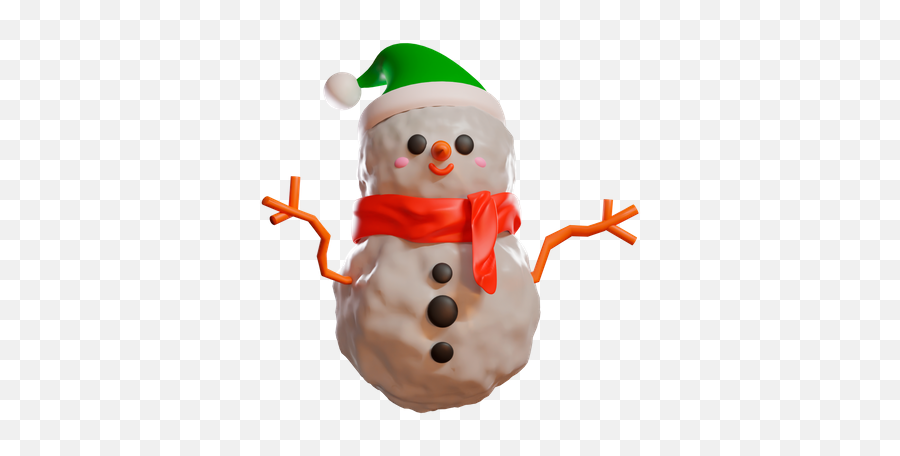 Premium Snowman 3d Illustration Download In Png Obj Or Emoji,Snowman Emoji'