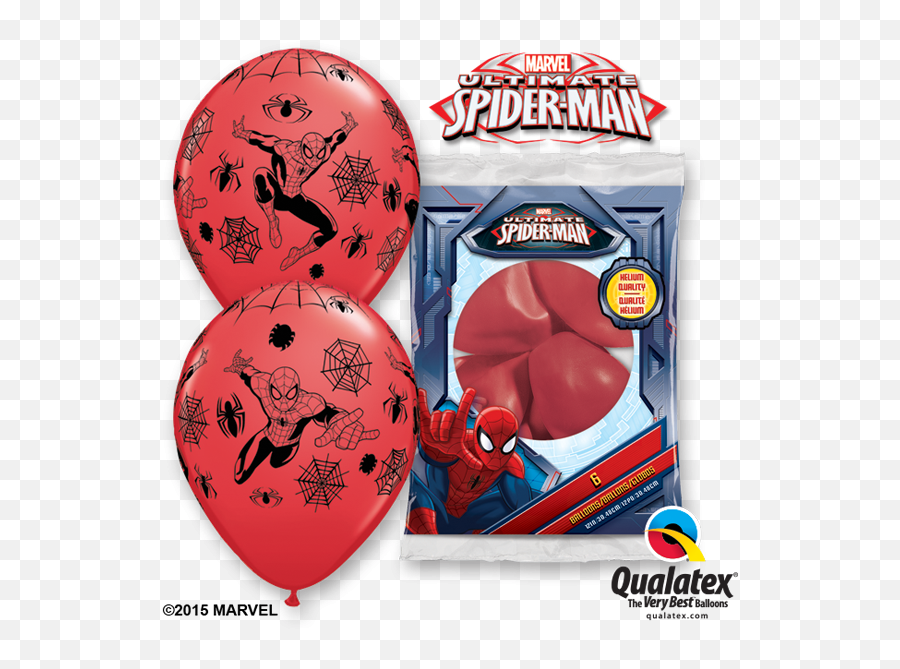 6 X 12 Qualatex Latex Balloons - Spiderman Red Marvel Ultimate Spider Man Emoji,Spider-man Emoji