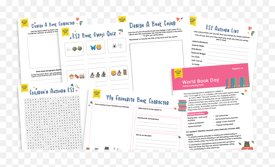 Book Day Home Learning Pack - World Book Day Ks2 Activities Emoji,Man Plus Book Emoji