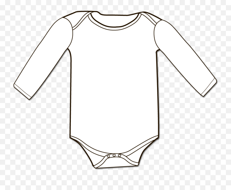 Onesie Clipart Baby Bodysuit Onesie - Baby Long Sleeve Bodysuit Clipart Emoji,Emoji Onesie Pajamas For Girls