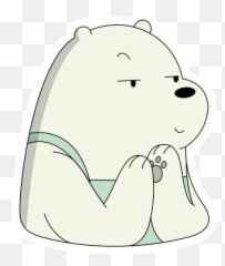 We Bare Bears Ice Bear Cunning Face Sticker We Bare Bears - Dot Emoji,We Bare Bears Emoji