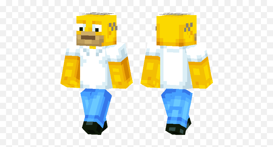 Minecraft Pocket Edition Skinscom - Homer Simpson Minecraft Pe Skin Emoji,Emoji Minecraft Skin