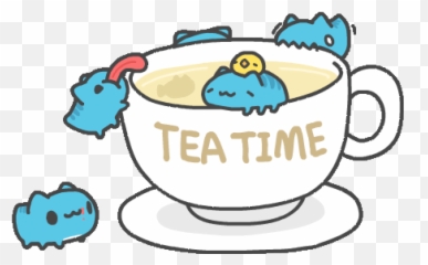 Tea Time Cat Sticker By Capoo Cute Kawaii Animals Cute - Serveware Emoji,Korosensei Emotions