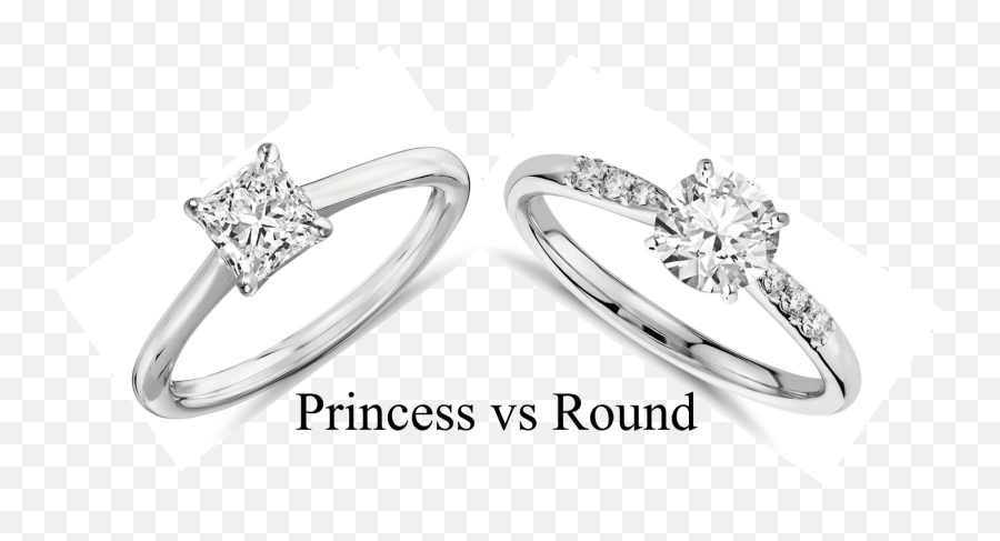 Princess Vs Round Cut Diamond For - Princess Cut Versus Round Cut Emoji,Man Engagement Ring Woman Emoji
