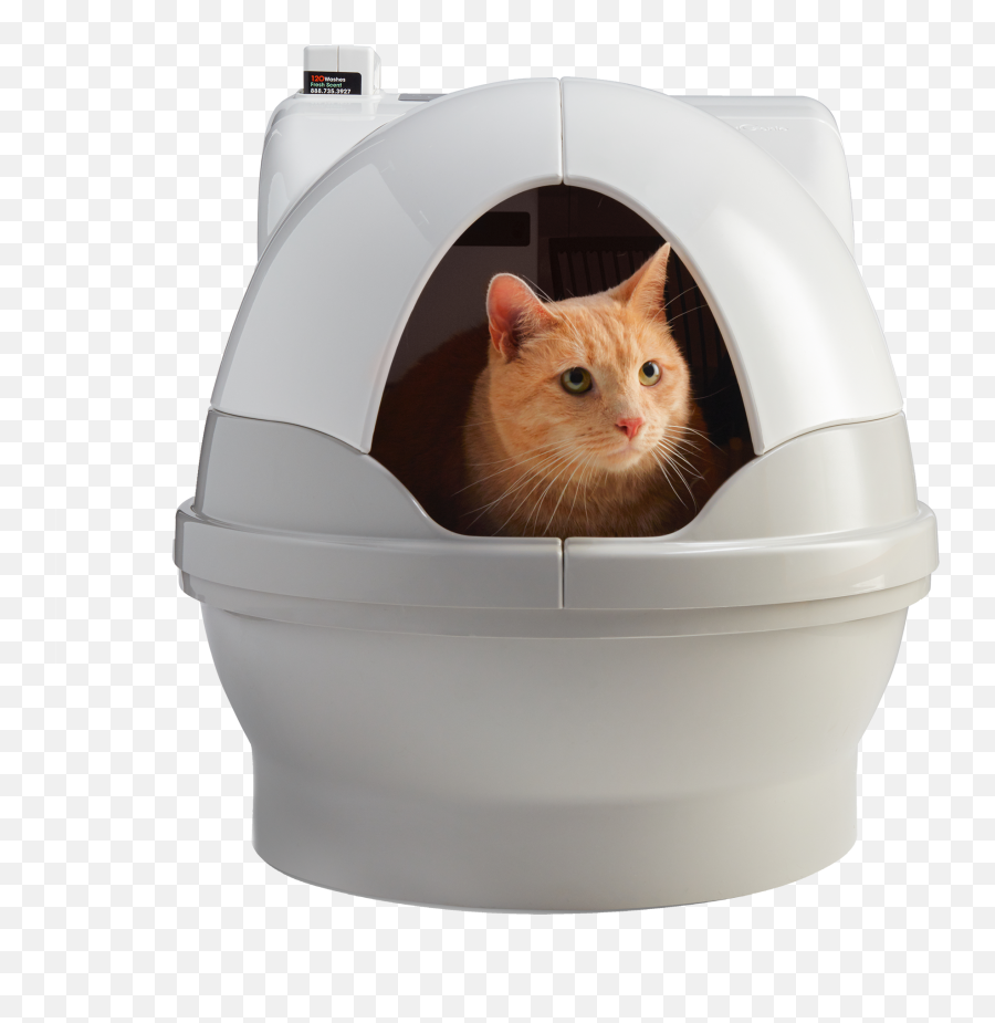 Catgenie Self - Washing Selfflushing Cat Box Cat Bed Emoji,Cat Using Litter Box Emoticon