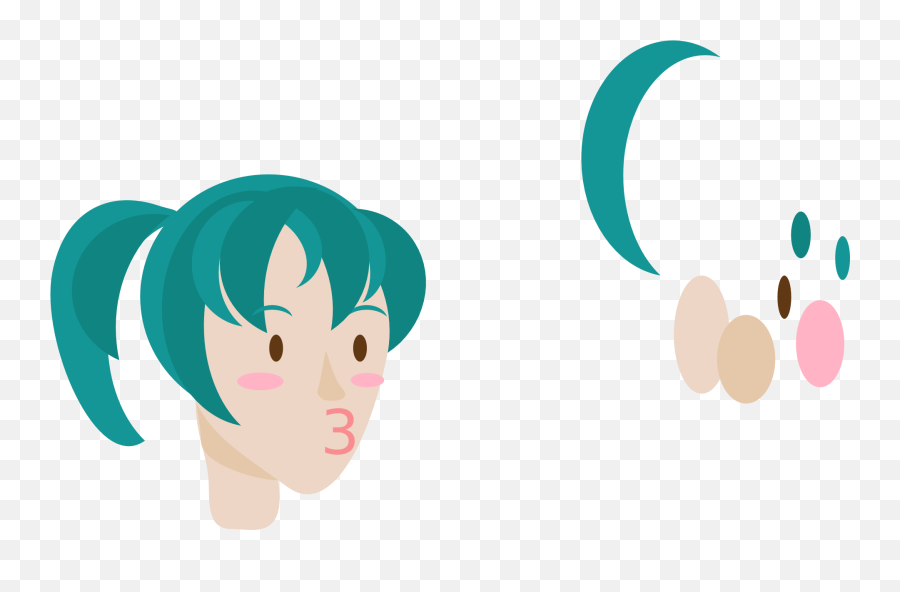 Anime Girl As An Illustration - Hair Design Emoji,Anime Girl Can See Emotions As Colors Action