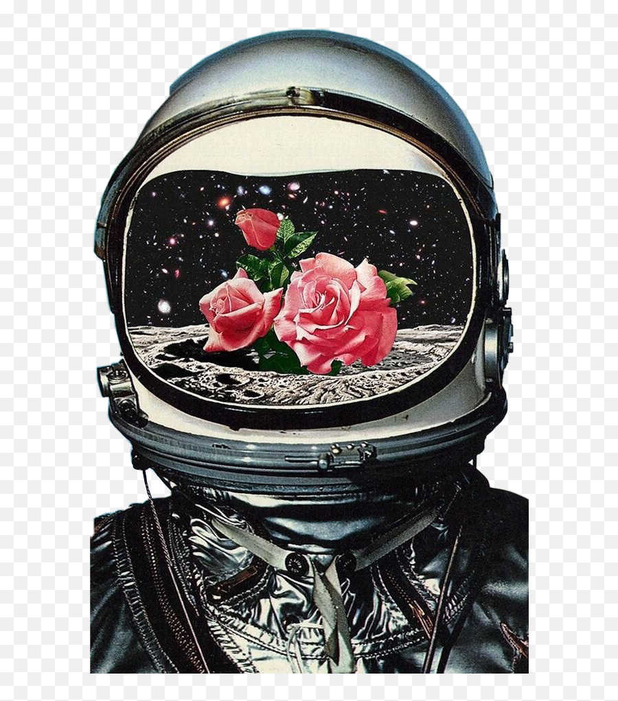 Astronauta Flor Chaqueta Rosa Sticker By Anaïs - Vintage Indie Rose Aesthetic Emoji,Flores Rosadas De Emojis