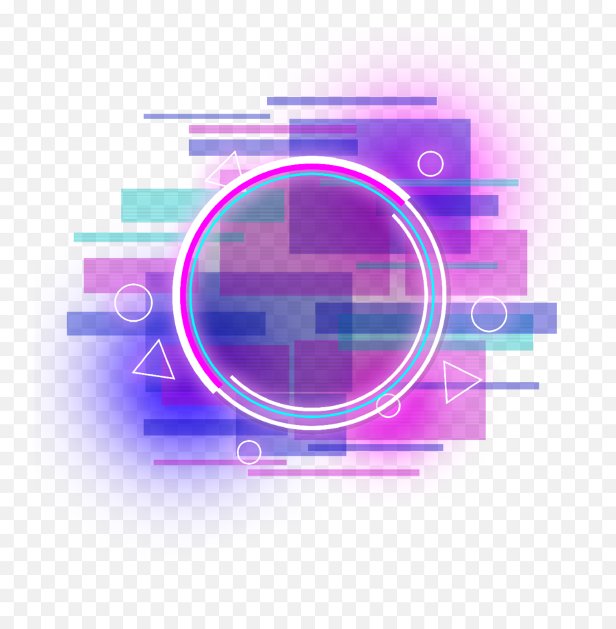Fault Neon Star Symbols Error Sticker - Effect Neon Circle Png Emoji,Portal Emoji