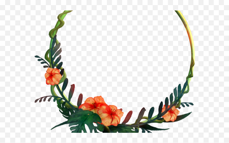 Tropics Clipart Wreath - Transparent Background Tropical Wreath Png Emoji,Images Of Emojis Wreath