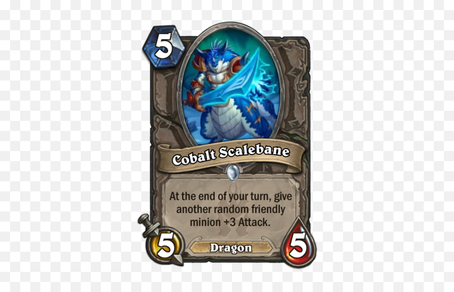 Cobalt Scalebane Card Reveal Knights Of The Frozen Throne - Pitch Black You Are Likely Emoji,Minion 3 Emoji