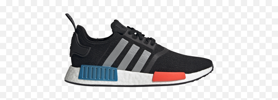 Adidas Originals Nmd R1 - Menu0027s Running Shoes Black Silver Red Adidas Nmd R1 Core Black Silver Met Solar Red Emoji,Shoe Up Dance Emoji