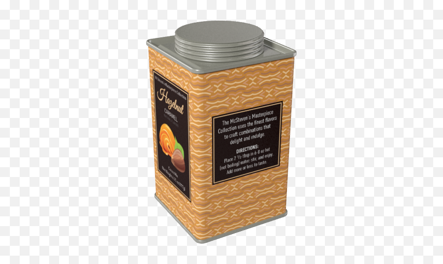 Masterpiece Collection Hazelnut Caramel Chocolate Cocoa 625oz Square Tin - Clementine Emoji,Emoji Valentine Chocolate Box