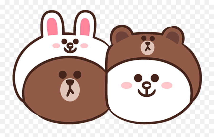 Pin - Love Cony And Brown Emoji,Kakao Emoticons Momo
