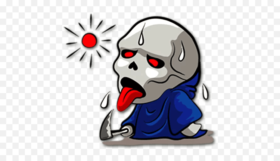 Sweat Telegram Stickers Sticker Search - Supernatural Creature Emoji,Emojis And Grim Reaper
