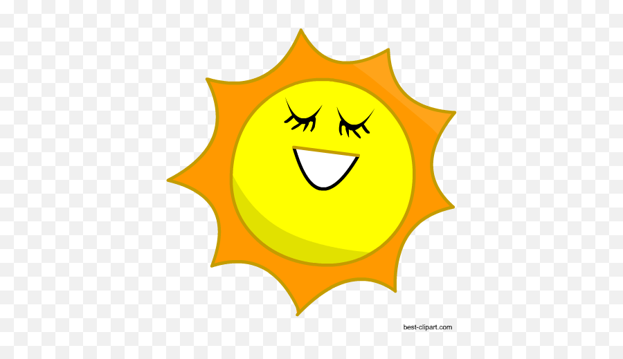 Free Sun Clip Art Images And Graphics - Free Happy Sun Clipart Png Emoji,Sun Leaves Emoji