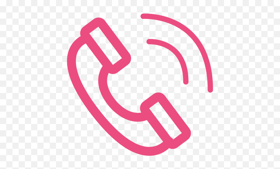 Phone Call Icon Stroke Pink Transparent Png U0026 Svg Vector Emoji,Cute Pink Emoji Pencil Pouch Pink