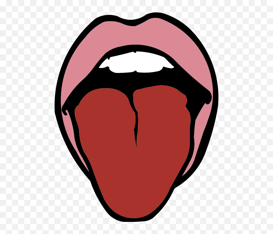 Lips And Tongue Graphic - Tongue Clipart Png Download Emoji,Tongue-tied Emoticon