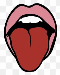 Lips And Tongue Graphic - Tongue Clipart Png Download Emoji,Tongue-tied Emoticon