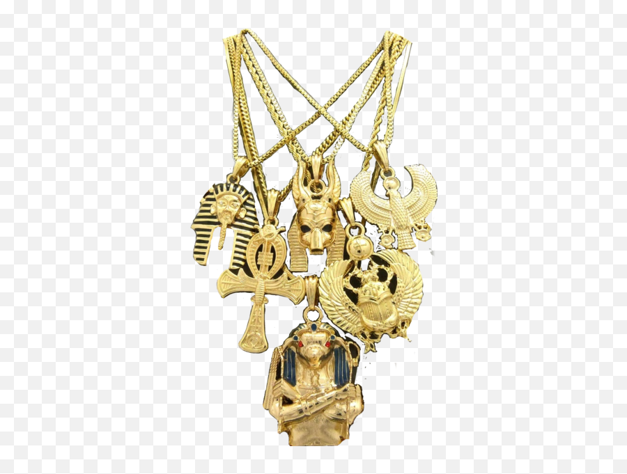 Egyptian Gold Chain Set Png Official Psds Emoji,Eygptian Emojis