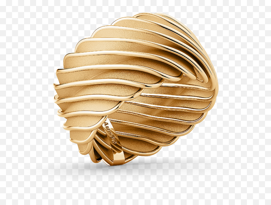 Modern Waves Ring 140 - Material 18k Gold Color Yellow Emoji,Emojis 14.0