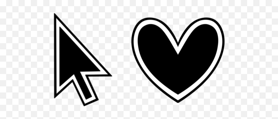 Black Aesthetic Cursors - Sweezy Custom Cursors Emoji,Aesthetic Emoticon Heart