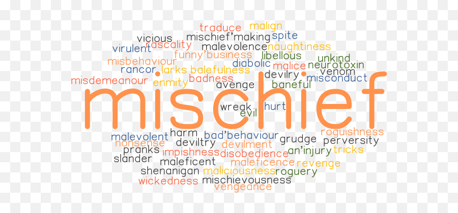 Mischief Synonyms And Related Words What Is Another Word - Dot Emoji,Evil Emotions