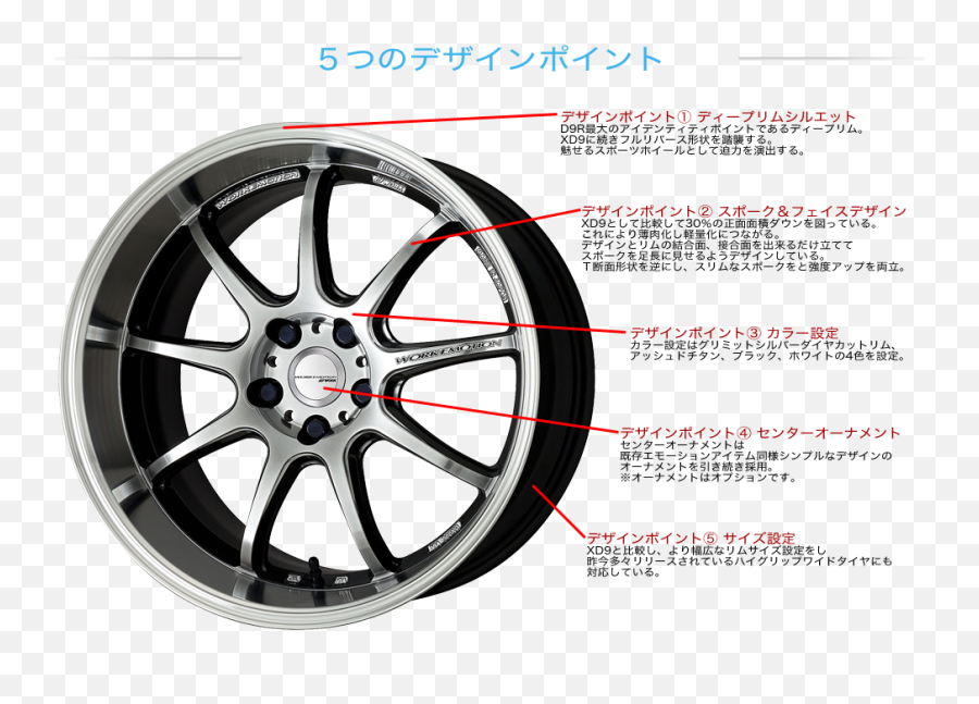 Work Workemotion D9r - Work Emotion D9r Gt Silver Emoji,Work Emotion Xd9