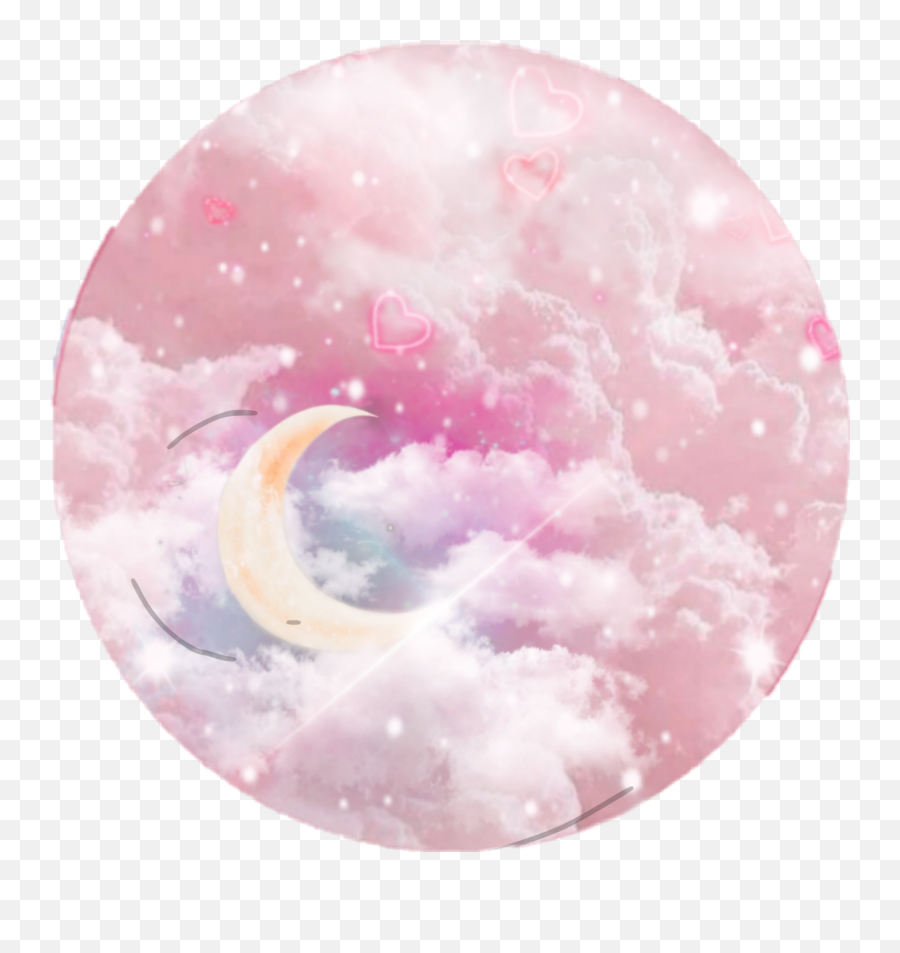 Clouds Sticker Challenge On Picsart - Full Moon Emoji,Crescent Moon Calendar Emoji