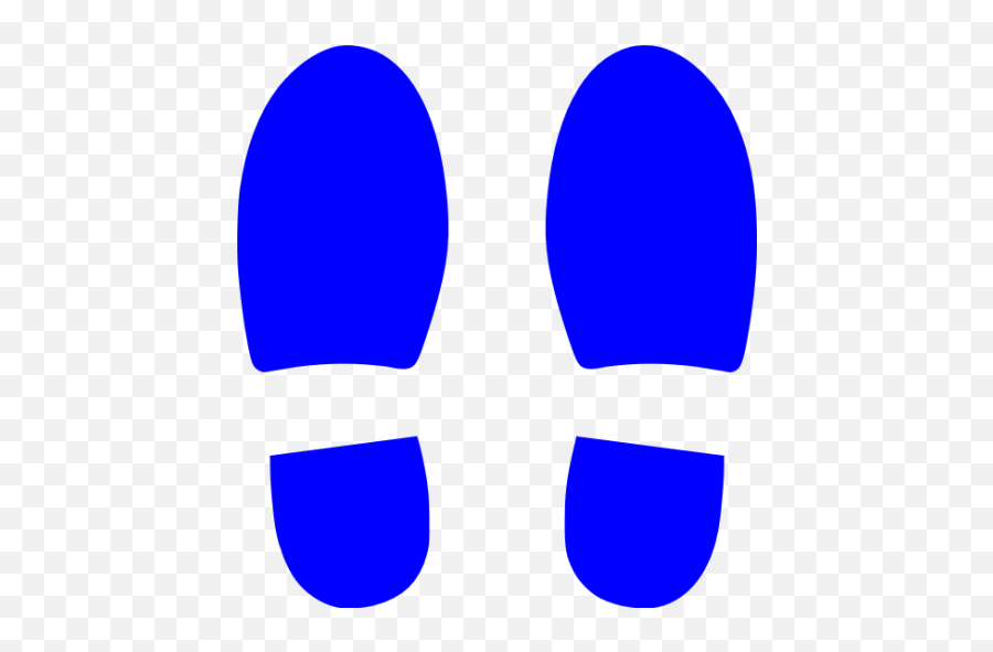 Blue Shoes Footprints Icon - Blue Footsteps Emoji,Footprint Emoticon